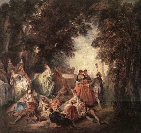 LANCRET, Nicolas Company in the Park china oil painting image